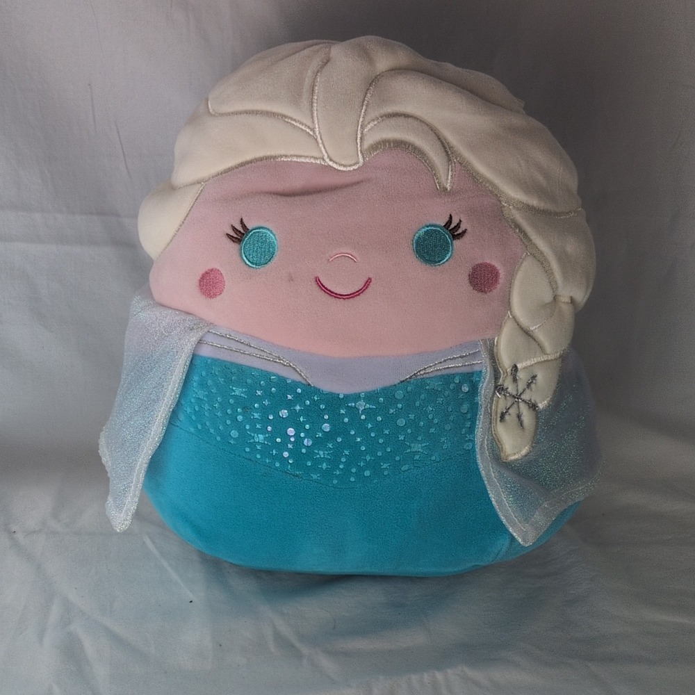 Disney‎ Elsa squashmellow plush Kellytoy Jazzwares  Teal Dress Pillow